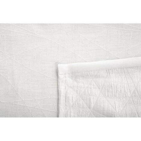 RIDEAUDISCOUNT Panneau Japonais 60 X 300 Cm à Scratch Grande Hauteur Imprimé Relief Flocage Motif Géométrique Abstrait Blanc - Blanc 6 RIDEAUDISCOUNT Panneau Japonais 60 X 300 Cm à Scratch Grande Hauteur Imprimé Relief Flocage Motif Géométrique Abstrait Blanc - Blanc – Image 4