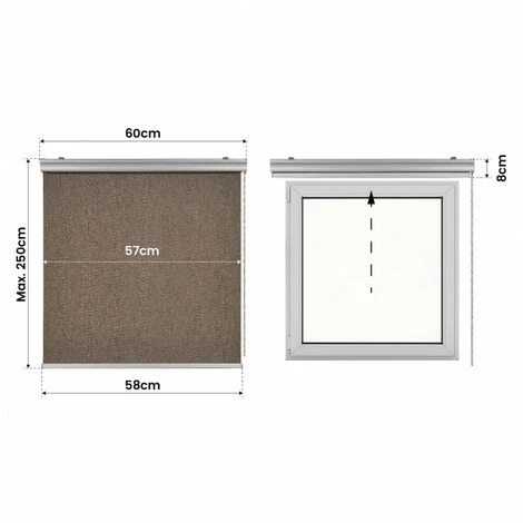 STORES DECO Store Occultant, Store Enrouleur Opaque Avec Finitions Premium, Premium Brun, 60 X 250cm 6 STORES DECO Store Occultant, Store Enrouleur Opaque Avec Finitions Premium, Premium Brun, 60 X 250cm – Image 4