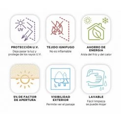 STORESDECO Store Screen, Store Enrouleur Avec Tissu Technique, Gris, 45 X 180cm -Promos Store Boutique 36533844 4