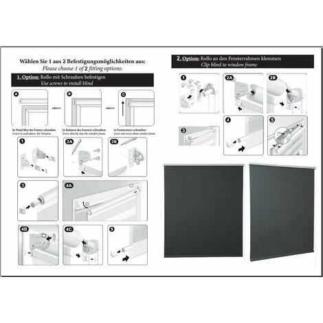 HELLOSHOP26 Store Enrouleur Occultant Polyester Sun Blockout Montage Rapide Aucun Perçage Requis Pour Les Portes Et Fenêtres 50 X 160 Cm Gris - Gris 6 HELLOSHOP26 Store Enrouleur Occultant Polyester Sun Blockout Montage Rapide Aucun Perçage Requis Pour Les Portes Et Fenêtres 50 X 160 Cm Gris - Gris – Image 4
