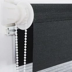 HELLOSHOP26 Store Enrouleur Jour Et Nuit Zebra Roller Double Couche 75x150 Anthracite - Or -Promos Store Boutique 36625300 3