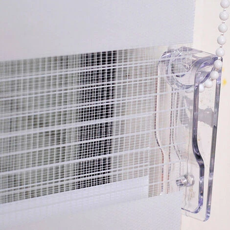 HELLOSHOP26 Store Enrouleur Zebra Day And Night Rouleau Double Couche 100x220 Cm Blanc - Blanc 4 HELLOSHOP26 Store Enrouleur Zebra Day And Night Rouleau Double Couche 100x220 Cm Blanc - Blanc – Image 2