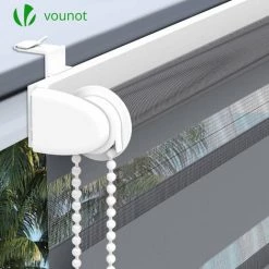 VOUNOT Store Enrouleur Jour Nuit Double 80x150cm Gris -Promos Store Boutique 37939406 5