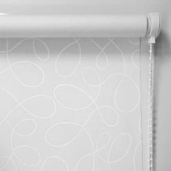 MADECOSTORE Store Enrouleur Tamisant Motif Méli Mélo - Blanc - L64 X H190cm - Blanc -Promos Store Boutique 38980496 3