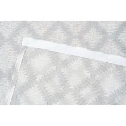 RIDEAUDISCOUNT Panneau Japonais 60 X 300 Cm à Scratch Grande Hauteur Brodé Motif Losanges Ethnique Blanc Gris - Blanc -Promos Store Boutique 39355360 4