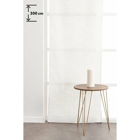 RIDEAUDISCOUNT Panneau Japonais Transparent 60 X 300 Cm à Scratch Grande Hauteur Floqué Relief Motif Graine De Café Blanc - Blanc 3 RIDEAUDISCOUNT Panneau Japonais Transparent 60 X 300 Cm à Scratch Grande Hauteur Floqué Relief Motif Graine De Café Blanc - Blanc