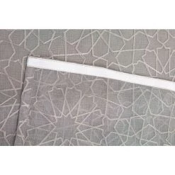 RIDEAUDISCOUNT Panneau Japonais Transparent 60 X 300 Cm à Scratch Grande Hauteur Brodé Motif Mosaique Gris - Gris -Promos Store Boutique 39355573 4