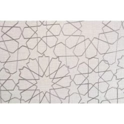 RIDEAUDISCOUNT Panneau Japonais Transparent 60 X 300 Cm à Scratch Grande Hauteur Brodé Motif Mosaique Gris - Gris -Promos Store Boutique 39355573 5