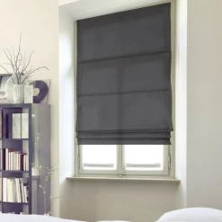 MADECOSTORE Store Bateau Tamisant Panama à Chaînette - Gamme Must - Gris Anthracite - L80 X H220cm - Gris Anthracite