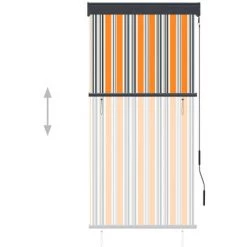 HAPPYSHOPPING Store Roulant D'exterieur 80x250 Cm Jaune Et Bleu -Promos Store Boutique 40339853 3