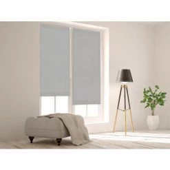 PUR LINE Store à Rouleau Translucide Avec Tissu Lisse Et Chaîne Manuelle - ARGENT -Promos Store Boutique 40991526 5