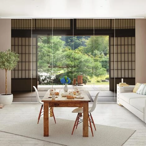 BILDERWELTEN Ensemble De Rideaux Coulissants - Dojo In Harmony - 6 Rideaux à Panneaux Dimension: 250 X 360cm (6 Rideaux á 250 X 60cm), Système De Montage: Sans Suspension 3 BILDERWELTEN Ensemble De Rideaux Coulissants - Dojo In Harmony - 6 Rideaux à Panneaux Dimension: 250 X 360cm (6 Rideaux á 250 X 60cm), Système De Montage: Sans Suspension