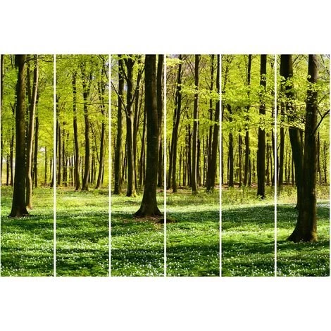 BILDERWELTEN Ensemble De Rideaux Coulissants - Glade - 6 Rideaux à Panneaux Dimension: 250 X 360cm (6 Rideaux á 250 X 60cm), Système De Montage: Sans Suspension 5 BILDERWELTEN Ensemble De Rideaux Coulissants - Glade - 6 Rideaux à Panneaux Dimension: 250 X 360cm (6 Rideaux á 250 X 60cm), Système De Montage: Sans Suspension – Image 3