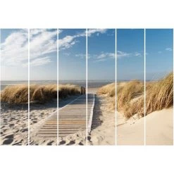 BILDERWELTEN Ensemble De Rideaux Coulissants - Baltic Sea Beach - 6 Rideaux à Panneaux Dimension: 250 X 360cm (6 Rideaux á 250 X 60cm), Système De Montage: Sans Suspension -Promos Store Boutique 41694307 3