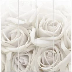 BILDERWELTEN Ensemble De Rideaux Coulissants - White Roses - 4 Rideaux à Panneaux Dimension: 250 X 240cm (4 Rideaux á 250 X 60cm), Système De Montage: Sans Suspension -Promos Store Boutique 41696524 3
