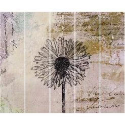 BILDERWELTEN Ensemble De Rideaux Coulissants - Shabby Dandelion - 5 Rideaux à Panneaux Dimension: 250 X 300cm (5 Rideaux á 250 X 60cm), Système De Montage: Sans Suspension -Promos Store Boutique 41700038 3