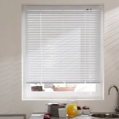 MADECOSTORE Store Vénitien Aluminium 25mm - Blanc - L50 X H130cm - Blanc