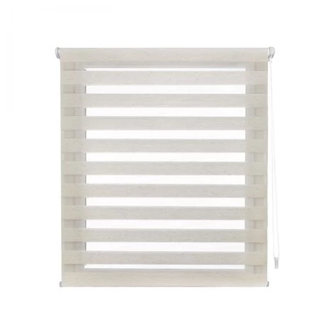 PUR LINE Store à Rouleau Nuit Et Jour Bicolore Avec Double Toile Et Chaîne Manuelle - Brut 3 PUR LINE Store à Rouleau Nuit Et Jour Bicolore Avec Double Toile Et Chaîne Manuelle - Brut