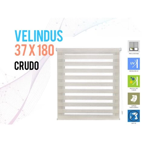 PUR LINE Store à Rouleau Nuit Et Jour Bicolore Avec Double Toile Et Chaîne Manuelle - Brut 5 PUR LINE Store à Rouleau Nuit Et Jour Bicolore Avec Double Toile Et Chaîne Manuelle - Brut – Image 3