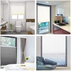 WOLTU Stores Plissés.Installation Rapide Sans Perçage.Stores Opaques Pour Fenêtres.90x130cm.Anthracite -Promos Store Boutique 44831854 4