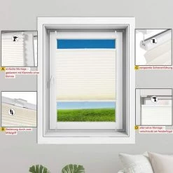 WOLTU Store Plissé. Sans Perçage Pour Fenêtre Ou Porte.50x100cm.Blanc -Promos Store Boutique 44831871 3