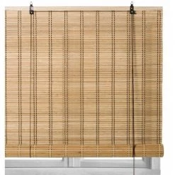 LOLA HOME Store Enrouleur Beige à Lattes De Bambou 90x180 Cm -Promos Store Boutique 44934196 3