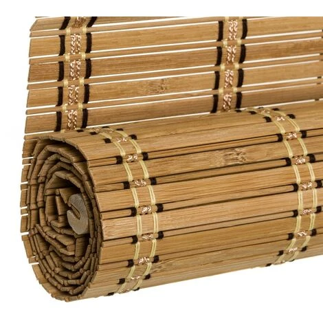 LOLAHOME Store Enrouleur Beige En Lames De Bambou 120x180 Cm 4 LOLAHOME Store Enrouleur Beige En Lames De Bambou 120x180 Cm – Image 2
