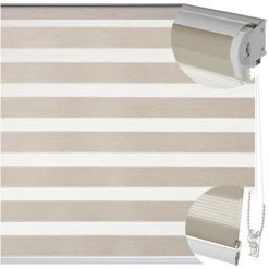 YESDEKO Store Enrouleur Nuit Jour Beige 160x180cm Irine