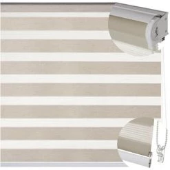 YESDEKO Store Enrouleur Nuit Jour Beige 120x250cm Irine