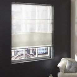 MADECOSTORE Store Bateau Tamisant Lurex Elfi - Blanc - L40 X H250cm - Blanc