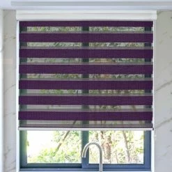 CASA PURA Store Enrouleur Double Day & Night Avec Cassette En Aluminium Violet 60 X 150 Cm - Violet -Promos Store Boutique 46908629 4