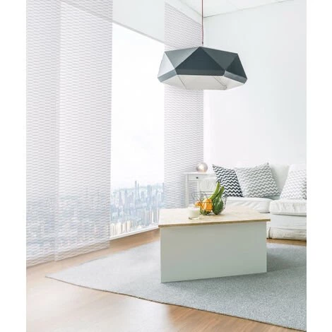 MADECOSTORE Panneau Japonais Tamisant Structuré 50cm - Blanc - L45 X H260cm - Blanc 3 MADECOSTORE Panneau Japonais Tamisant Structuré 50cm - Blanc - L45 X H260cm - Blanc