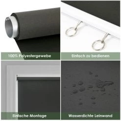 Hengda Paravent Extérieur Rétractable 180x240cm Gris Anthracite Store Vertical,pour Balcon Et Terrasse, Pare-soleil, Brise-vu. -Promos Store Boutique 47361695 3