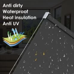 Hengda Paravent Extérieur Rétractable 180x240cm Gris Anthracite Store Vertical,pour Balcon Et Terrasse, Pare-soleil, Brise-vu. -Promos Store Boutique 47361695 4