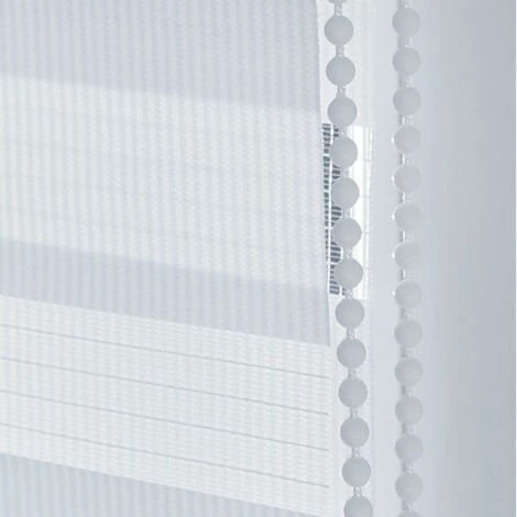 MADECOSTORE Lot De 2 Stores Jour Nuit Basiques - Blanc - L41 X H100cm - Blanc 4 MADECOSTORE Lot De 2 Stores Jour Nuit Basiques - Blanc - L41 X H100cm - Blanc – Image 2