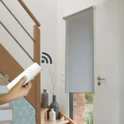 MADECOSTORE Store Enrouleur Voile E-roll Motorisé - Gris - L104 X H250cm - Gris