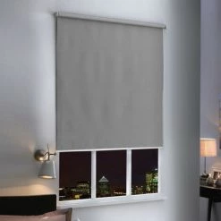 MADECOSTORE Store Enrouleur Occultant E-roll Motorisé - Gris - L64 X H250cm - Gris