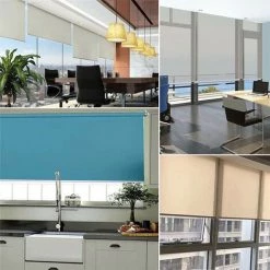 KARTOKNER Store Pour Lumière Du Jour, Opaque, Kit De Montage Inclus, Store Uni, Polyester Gris, 40 X 210 Cm, (Bleu) -Promos Store Boutique 50062821 5