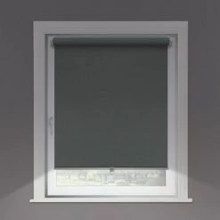 MADECOSTORE Store Enrouleur Occultant Automatique Sans Percer - Gamme Must - Gris Anthracite - L56 X H160cm - Gris Anthracite