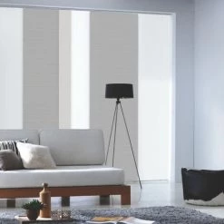 MADECOSTORE Panneau Japonais Tamisant Loft 45cm - Gris - L45 X H260cm - Gris