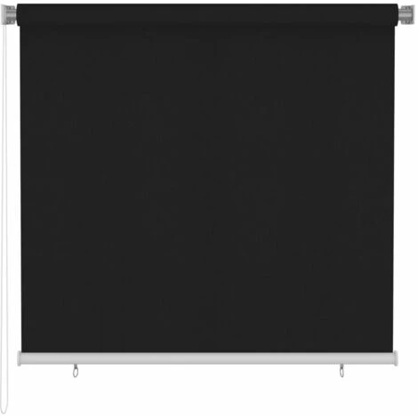 VidaXL Store Roulant D'extérieur 160x140 Cm Noir - Noir 4 VidaXL Store Roulant D'extérieur 160x140 Cm Noir - Noir – Image 2