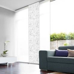 MADECOSTORE Panneau Japonais Tamisant Zigzag 45cm - Blanc - L45 X H260cm - Blanc