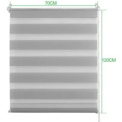 Hengda Duo Store Enrouleur Double Enrouleur Fenêtre Enrouleur Gris Latéral Store Enrouleur Opaque Klemmfix Sans Perçage 70x120cm - Diplôme -Promos Store Boutique 51348088 2