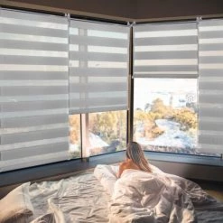 Hengda Duo Store Enrouleur Double Enrouleur Fenêtre Enrouleur Gris Latéral Store Enrouleur Opaque Klemmfix Sans Perçage 70x120cm - Diplôme -Promos Store Boutique 51348088 4