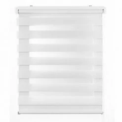 STORESDECO Store Jour/Nuit, Store Enrouleur En Tissu Double, Blanc, 60 X 180cm