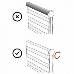 STORESDECO Store Jour/Nuit, Store Enrouleur En Tissu Double, Blanc, 60 X 180cm -Promos Store Boutique 51538211 4