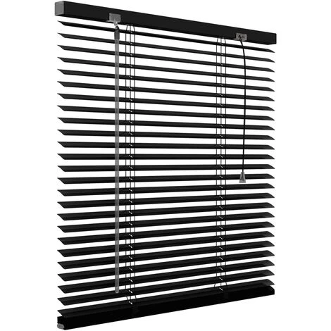Store Horizontal Decosol Aluminium Noir 25mm 80x130cm - Noir 4 Store Horizontal Decosol Aluminium Noir 25mm 80x130cm - Noir – Image 2