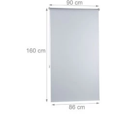 Relaxdays Store Enrouleur Thermique Chaînette Latérale Fixation Clips Sans Perçage, 90x160, Largeur Tissu 86cm, Blanc -Promos Store Boutique 52201307 5