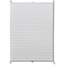 LITZEE Store Plissé 80x150 Cm Blanc # -Promos Store Boutique 53765205 3
