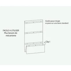 HOMEMAISON Store Bateau En étamine Unie Blanc 60 X 180 Cm - Blanc -Promos Store Boutique 54158491 3